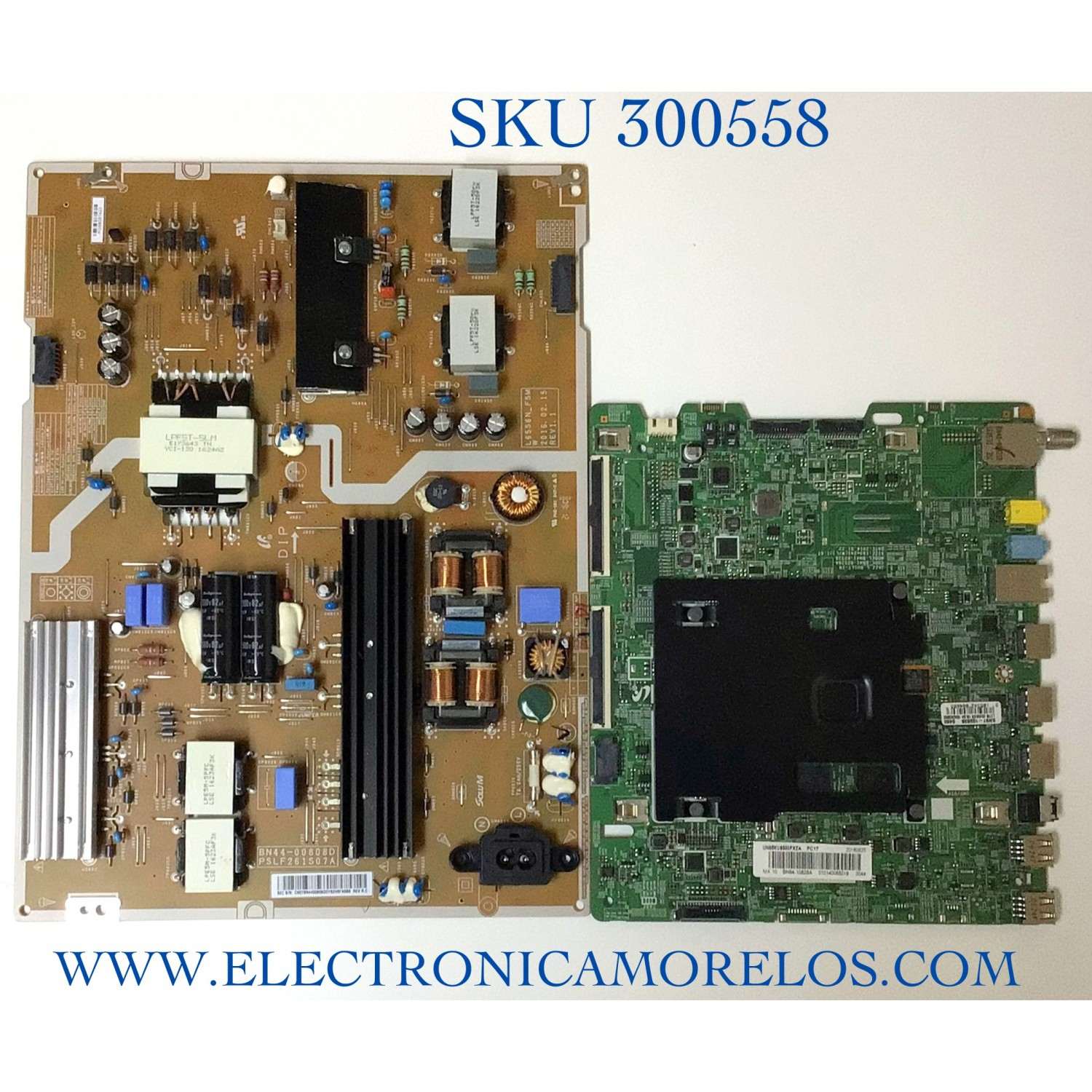 KIT DE TARJETAS PARA TV SAMSUNG MAIN BN94-10828A / BN41-02528A / BN97-10983B / FUENTE BN44-00808D / L65D6N_FSM / PSLF261S07A / PANEL CY-WK065HGLV1H / MODELO UN65KU6500FXZA FA01 / UN65KU6500FXZA / UN65KU6500F
